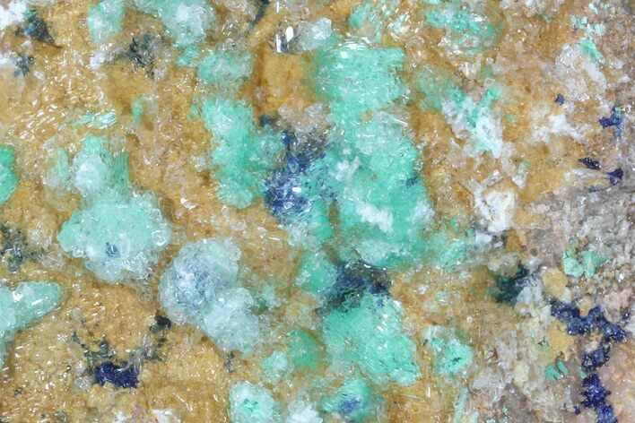 Rosasite, Selenite On Ferroan Dolomite - Morocco #55484